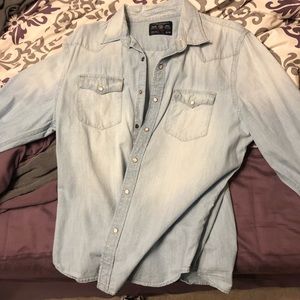 American Eagle Denim pearl snap shirt